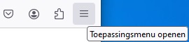 Toepassingsmenu openen Toepassingsmenu openen