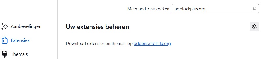 Uw extensies beheren Uw extensies beheren