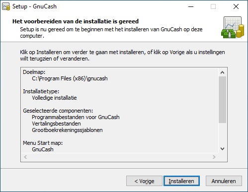 Het voorbereiden van de installatie is gereed Het voorbereiden van de installatie is gereed