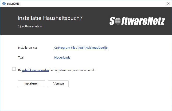 Installeren in Program Files Installeren in Program Files
