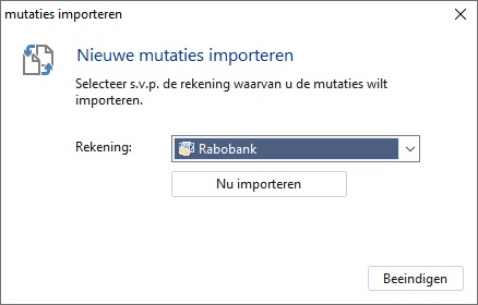 Nieuwe mutaties importeren Nieuwe mutaties importeren