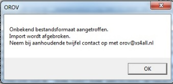 Onbekend bestandsformaat aangetroffen