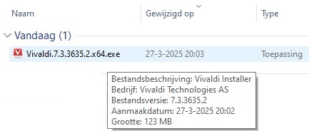 Bestandsbeschrijving installatiebestand Bestandsbeschrijving installatiebestand