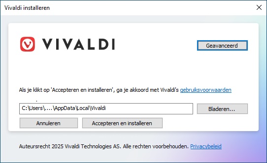 Vivaldi installeren Vivaldi installeren