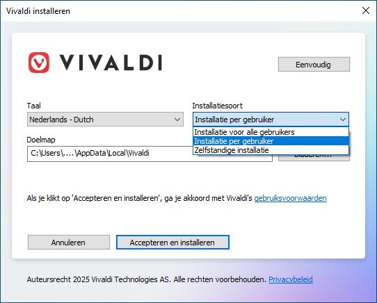 Installatie voor alle gebruikers Installatie voor alle gebruikers