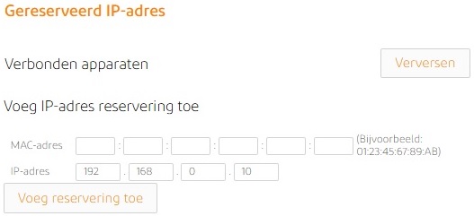 Gereserveerd IP-adres